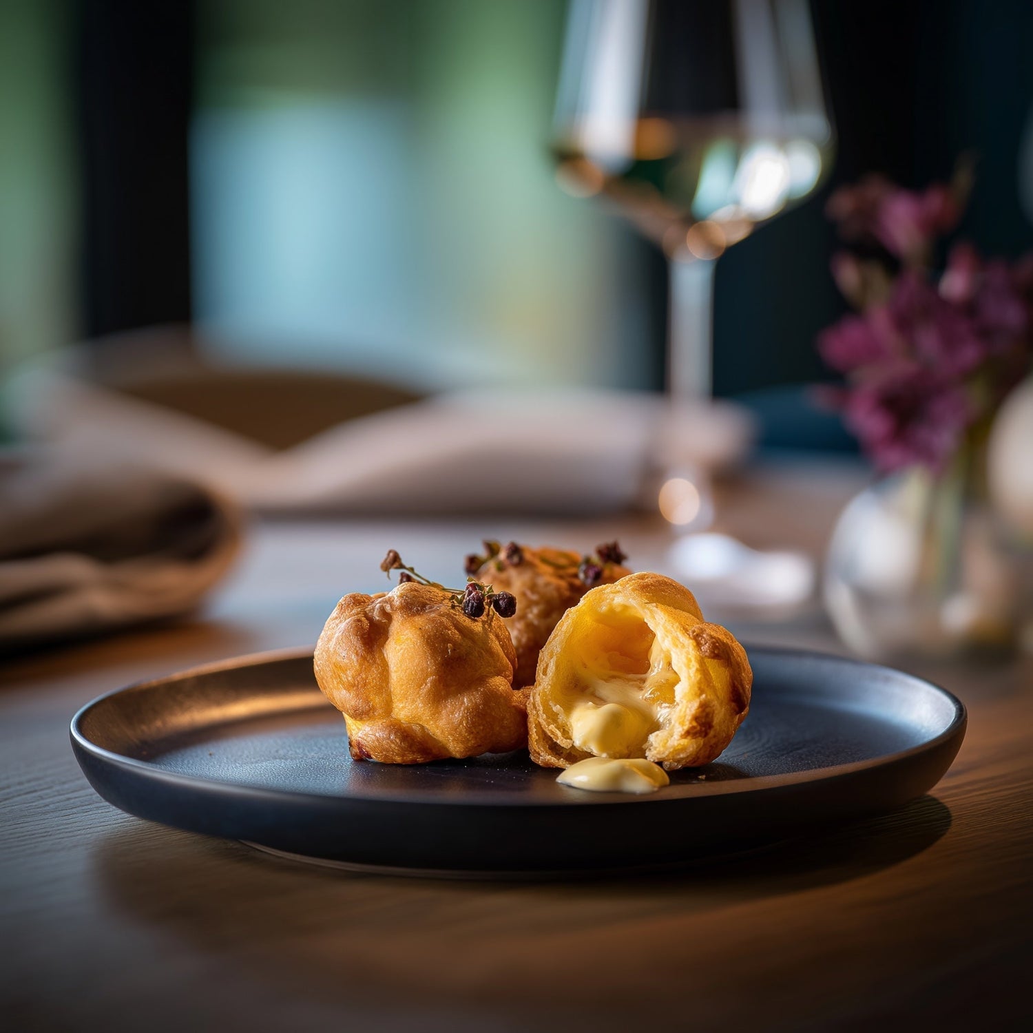 Gougères – kleine Käsewindbeutel mit Comté