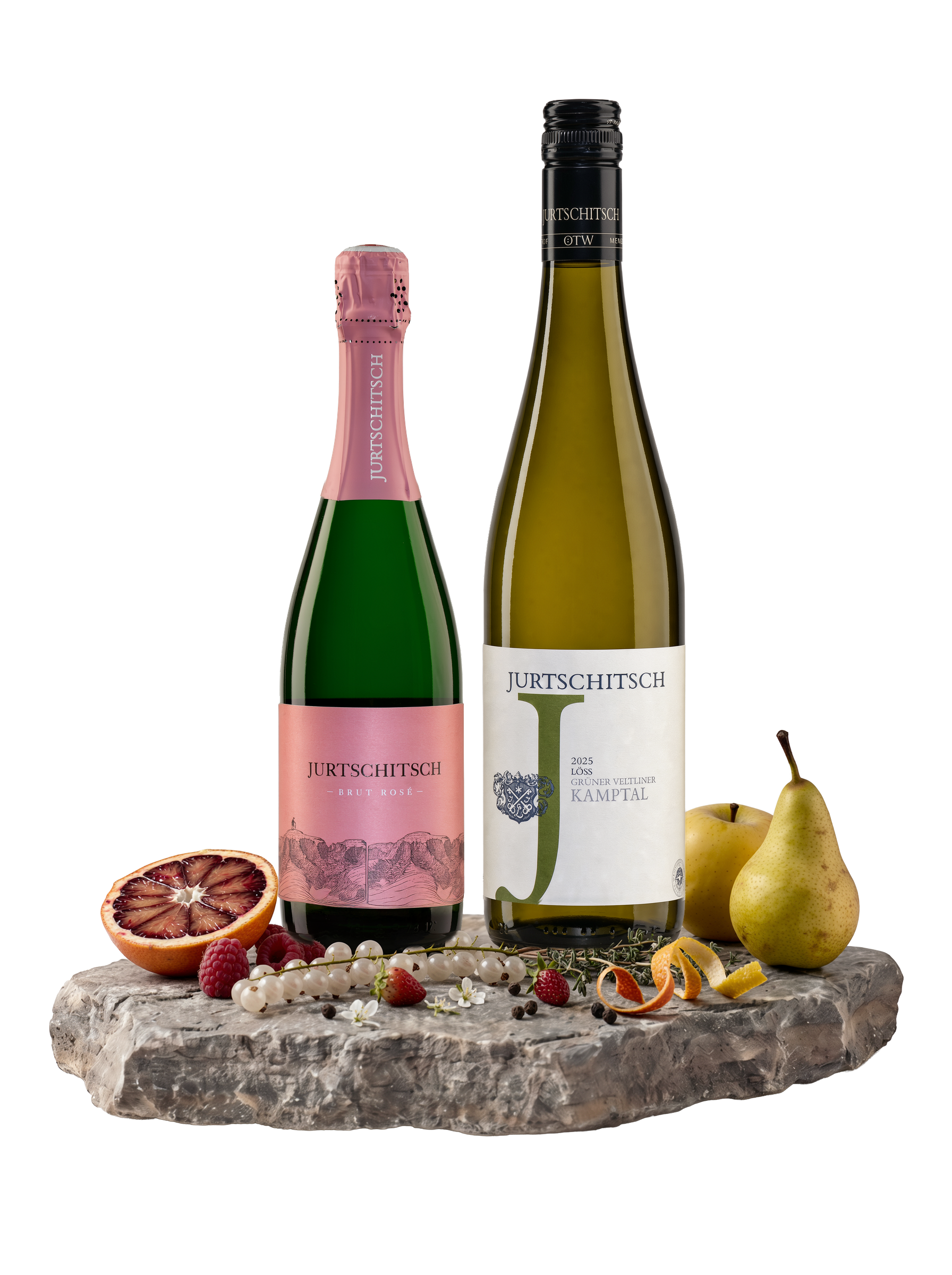Brut Rosé und Grüner Veltliner Löss vom Weingut Jurtschitsch
